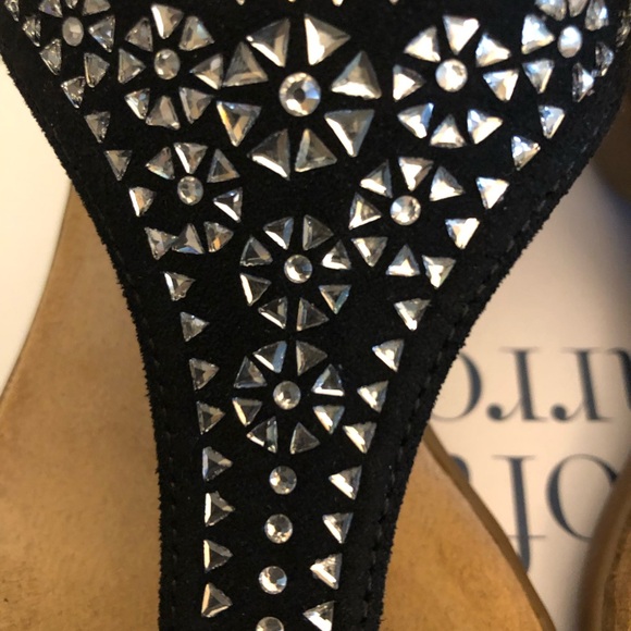 CROFT & BARROW Ortholite Comfort Womens Sandals Black & Diamanté Size 5 Wide New - Picture 10 of 11